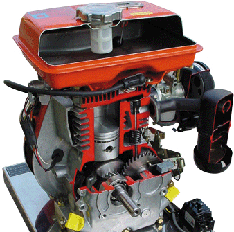 <b>单缸柴油发动机解剖模型</b>
